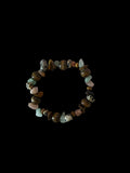 Mystic Four Crystal Chip Bracelet — Tiger's Eye, Dalmatian Jasper, Amazonite & Rose Quartz